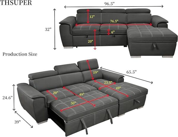 L Shaped Sleeper Sofa - Image 7