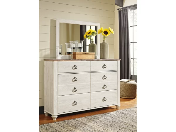 Willowton 6 Drawer Dresser and Mirror