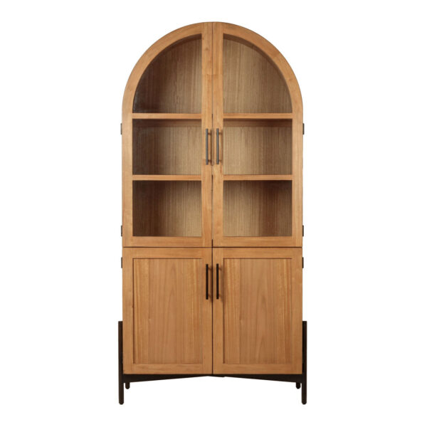 Amira Wood and Metal Arch Display Cabinet - Image 2