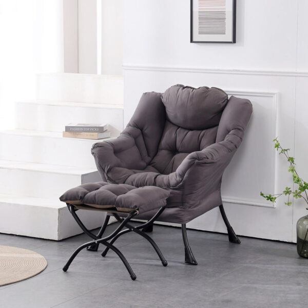 Abramson Lazy Chair with Ottoman, Modern Lounge Accent Chair with Armrests and a Side Pocket