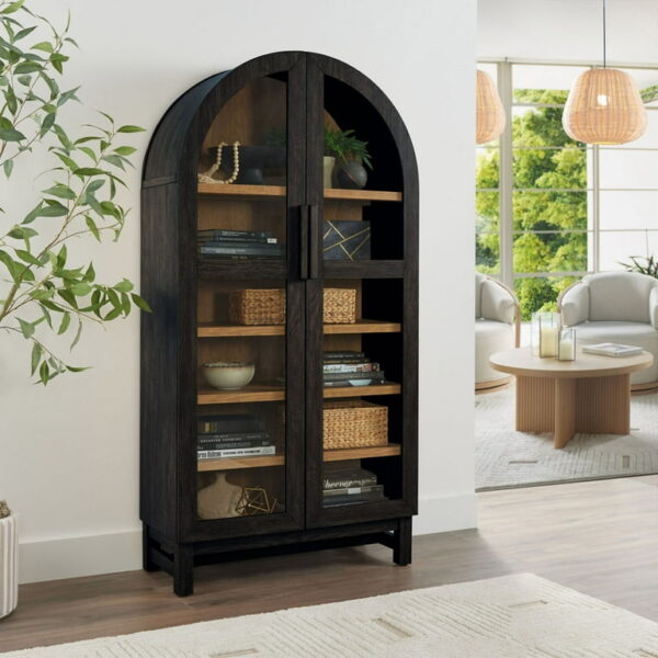 Better Homes & Gardens Juliet Arch Cabinet, Black Finish