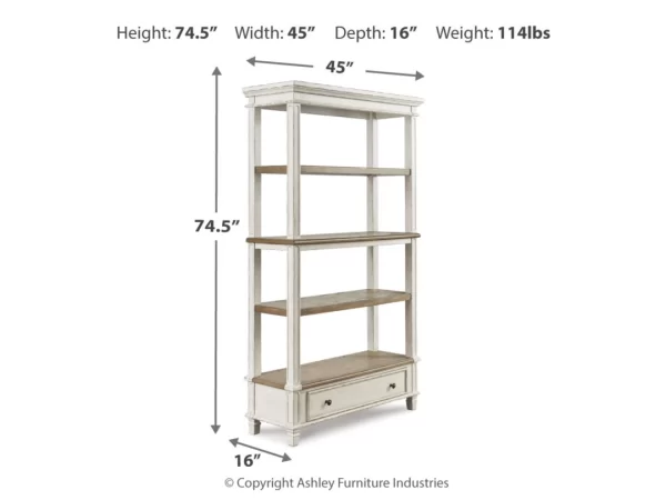 Realyn 75" Bookcase with 3 Shelves - Image 5